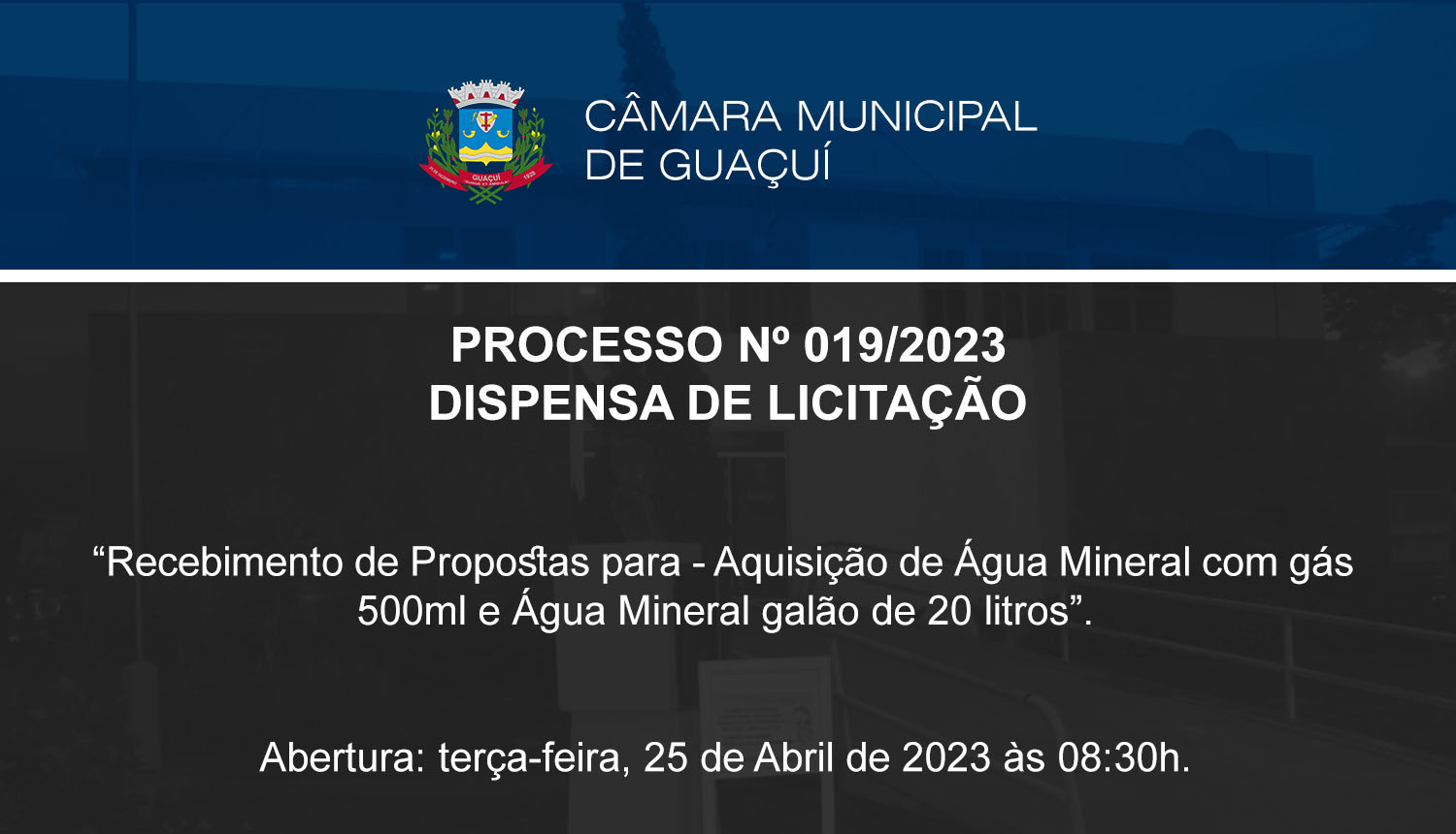 DISPENSA DE LICITAÇÃO.